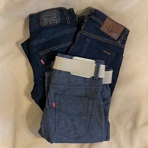 Denim - 2 Jeans, 1 Shorts, Levi’s & Volcom Kids Pants sizes New and Barely Worn